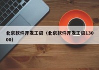 北京软件开发工资（北京软件开发工资13000）