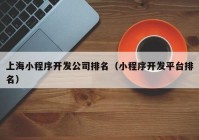 上海小程序开发公司排名（小程序开发平台排名）