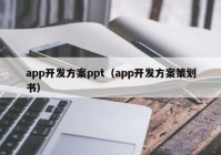 app开发方案ppt（app开发方案策划书）