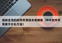 目前主流的软件开发技术有哪些（技术软件开发属于什么行业）